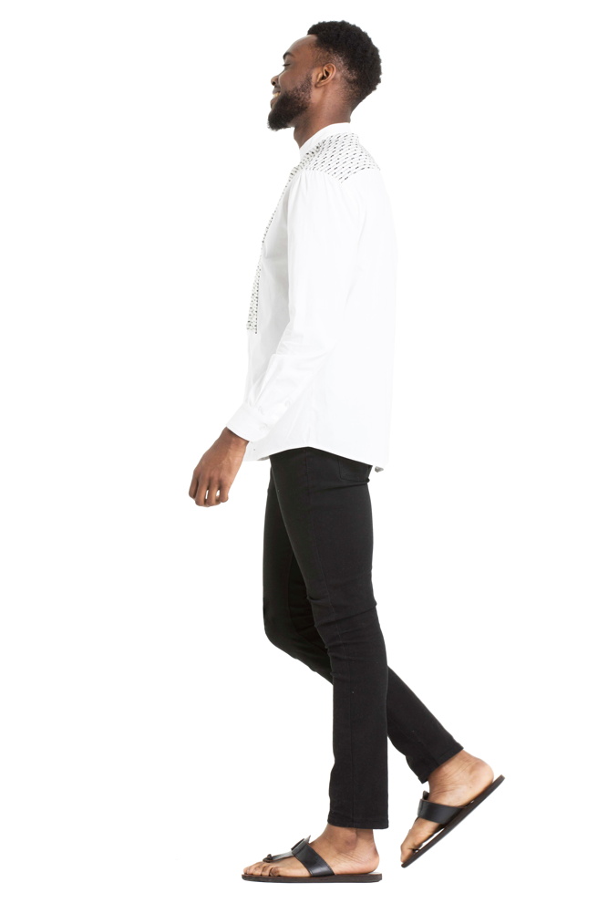 Shujaa White Shield Shirt